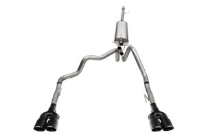 GMC Sierra Performance Exhaust - Rear - CORSA Performance - Cat Back, Dual Rear Exit - Black - `19-`25